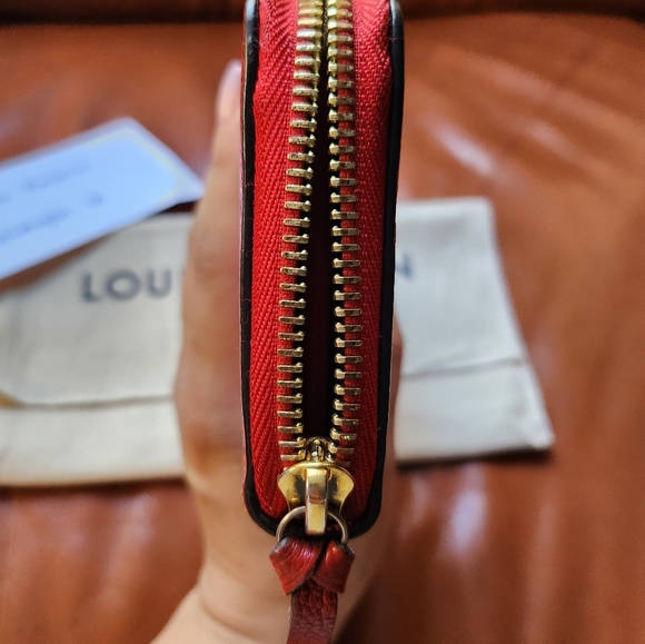 Louis Vuitton Red Clemence Wallet - Picture 12 of 16